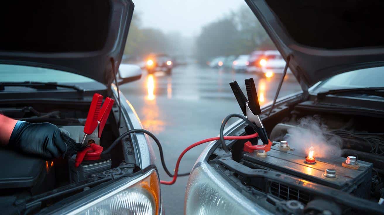 Funkenflug beim Überbrücken: Warum der Minuspol nicht an die leere Batterie gehört