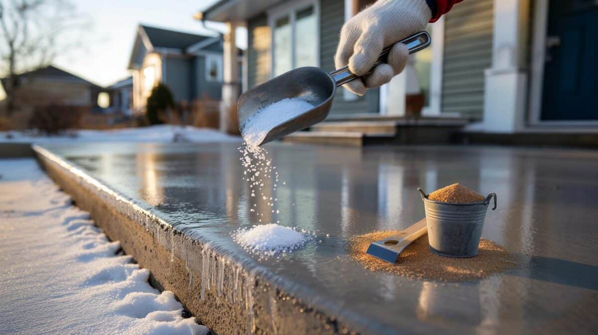 Küchensalz gegen Eis? Warum Ihr Betonweg davon kaputt geht