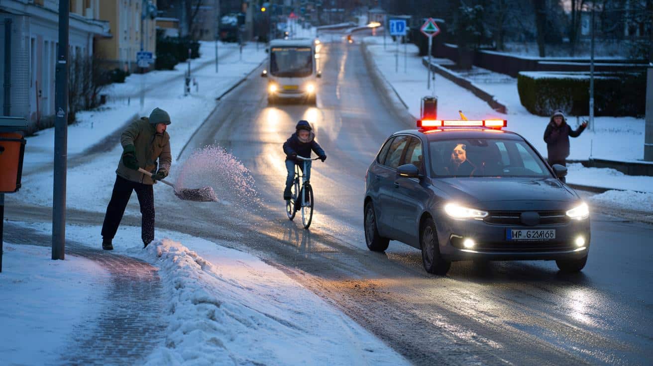 Schnee auf die Straße werfen? Warum das Ordnungsamt hier keinen Spaß versteht