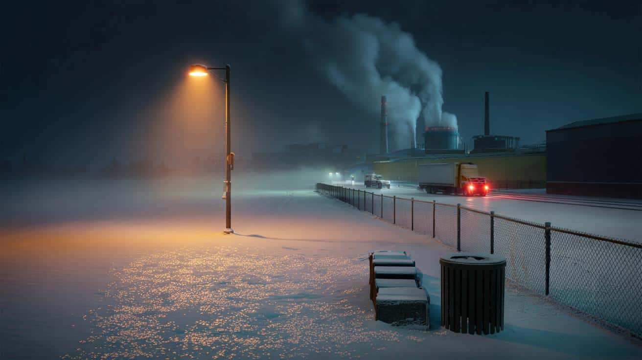 Schnee aus dem Nichts: Wie Nebel und Abgase "Industrieschnee" erzeugen