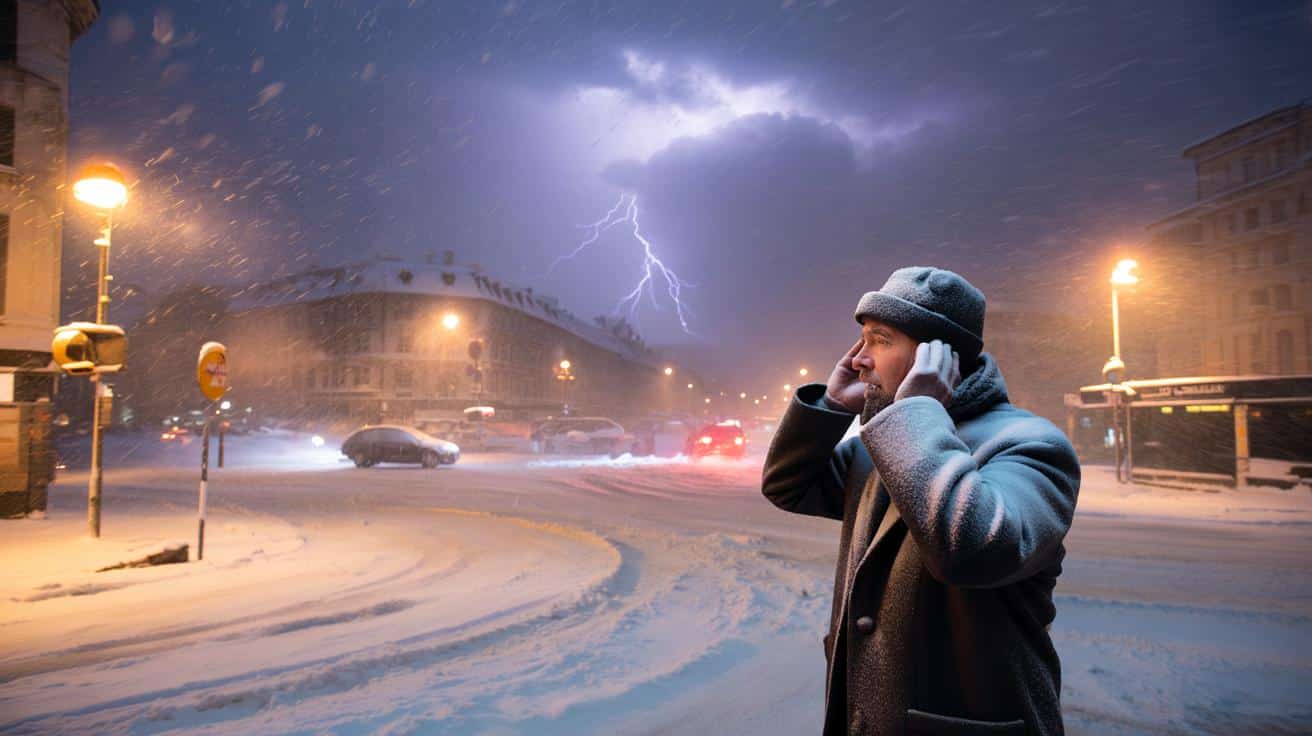"Schneegewitter": Warum Sie den Donner im Schneesturm fast nicht hören können