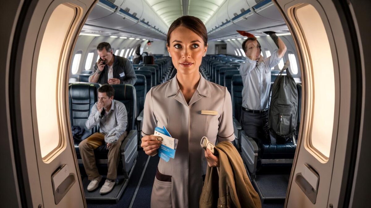 Warum Flugbegleiter Sie beim Einsteigen immer von oben bis unten scannen