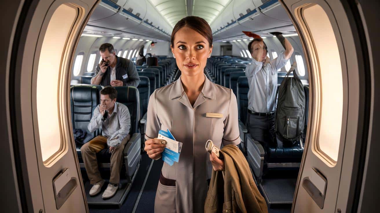 Warum Flugbegleiter Sie beim Einsteigen immer von oben bis unten scannen