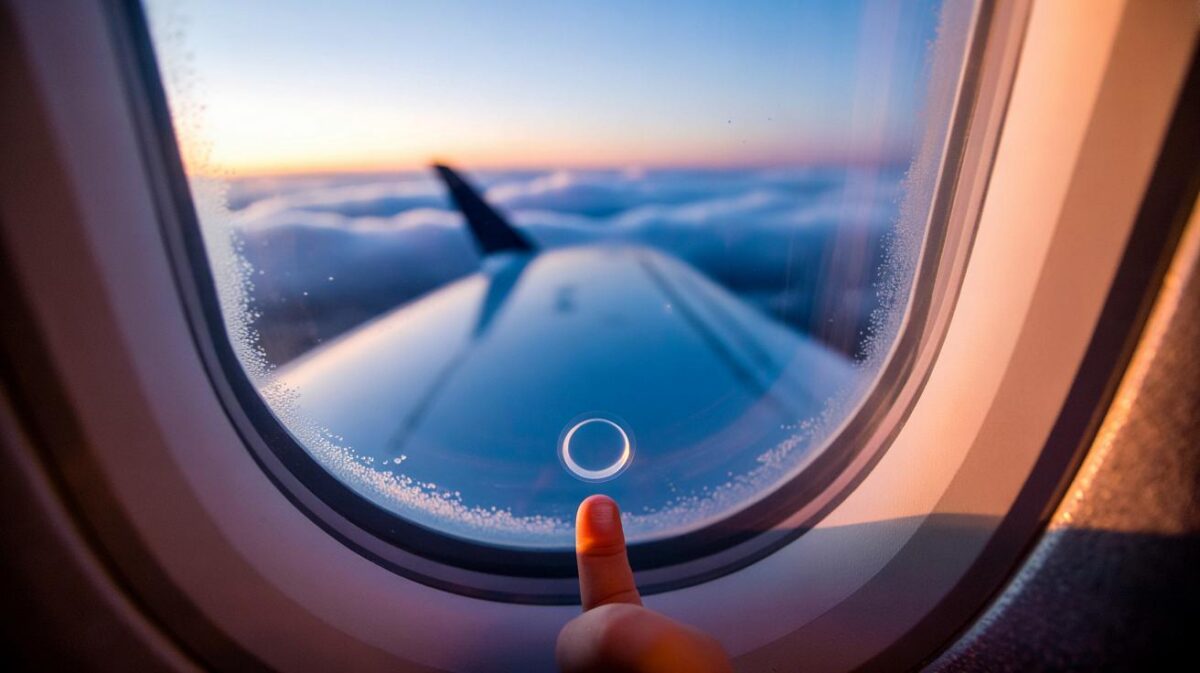 Warum in Flugzeugfenstern ein kleines Loch ist