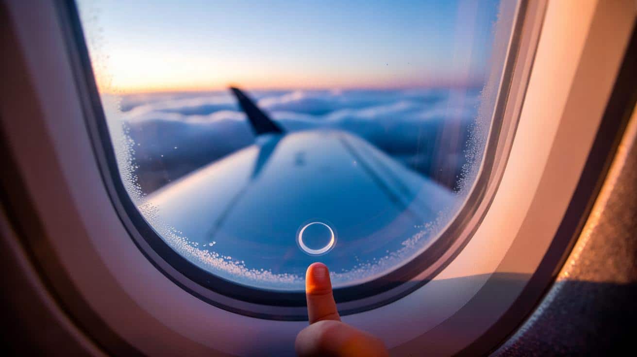 Warum in Flugzeugfenstern ein kleines Loch ist