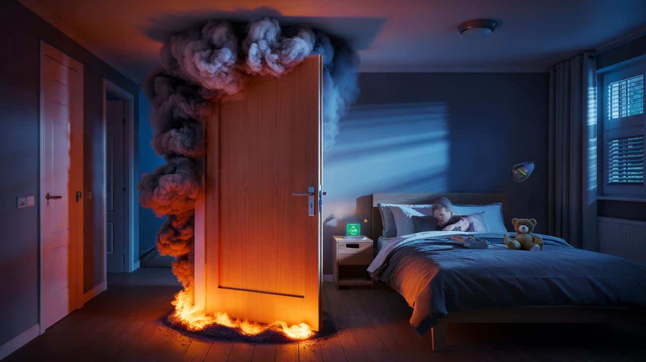 Warum Sie nachts immer die Zimmertüren schließen sollten: Feuerwehr warnt