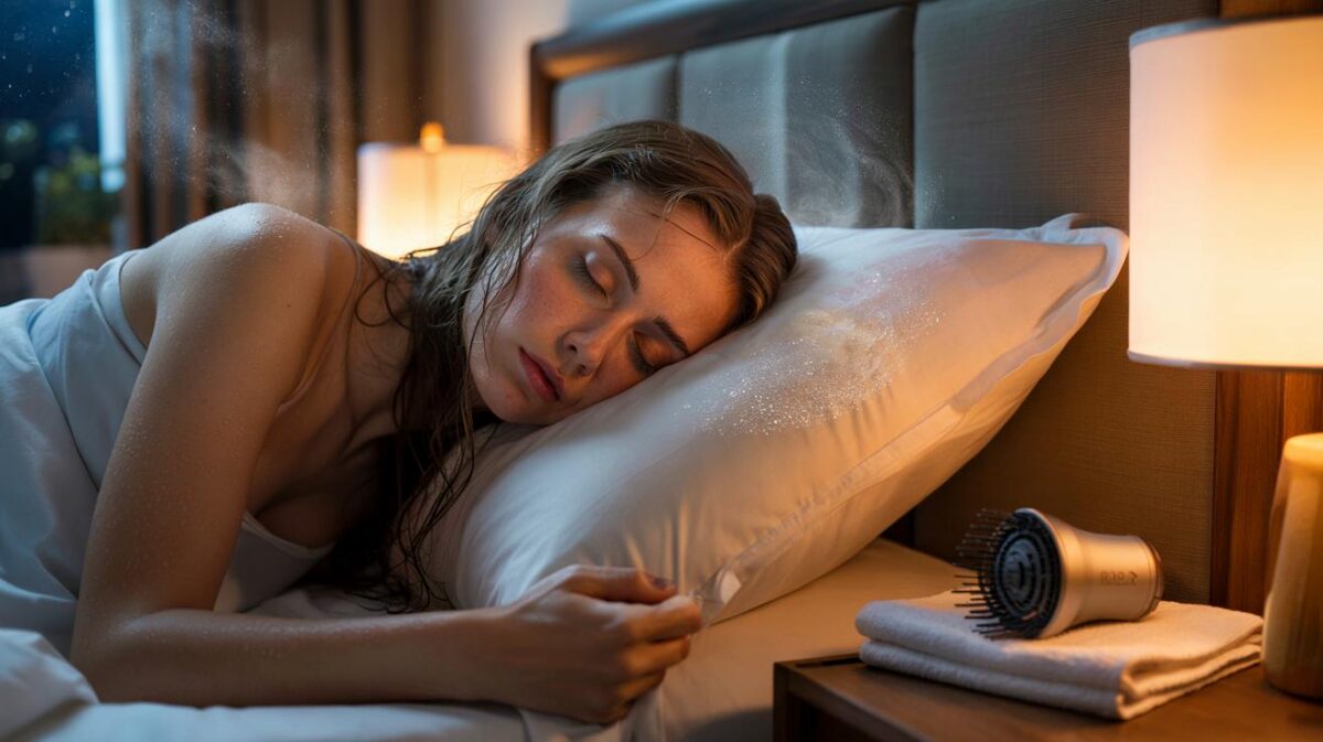 Warum Sie niemals mit nassen Haaren schlafen gehen sollten