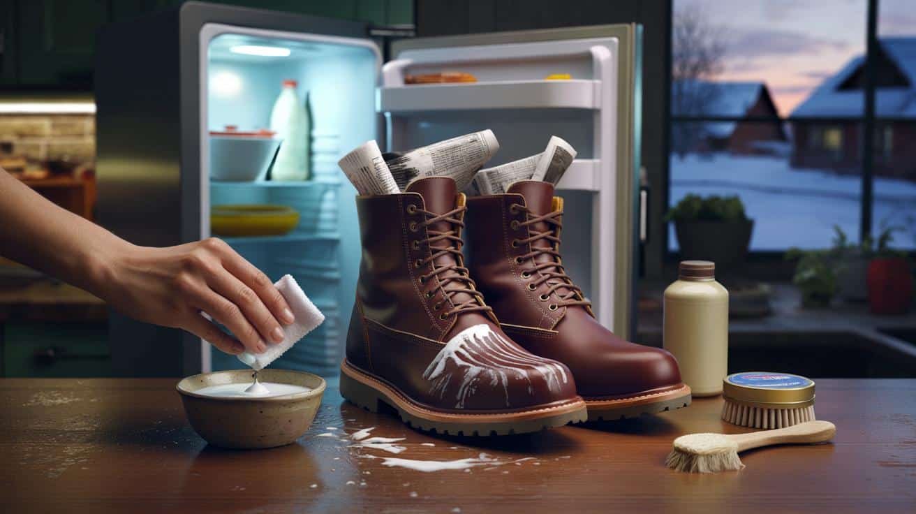 Weiße Ränder am Leder: Diese Zutat aus dem Kühlschrank rettet Ihre Winterstiefel